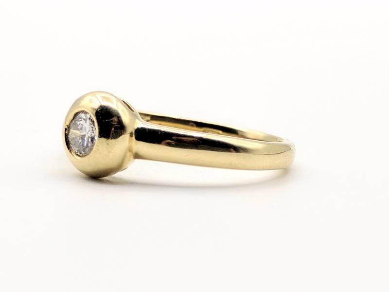.23 CT Diamond Solitaire, 14kt Gold Size 6.75