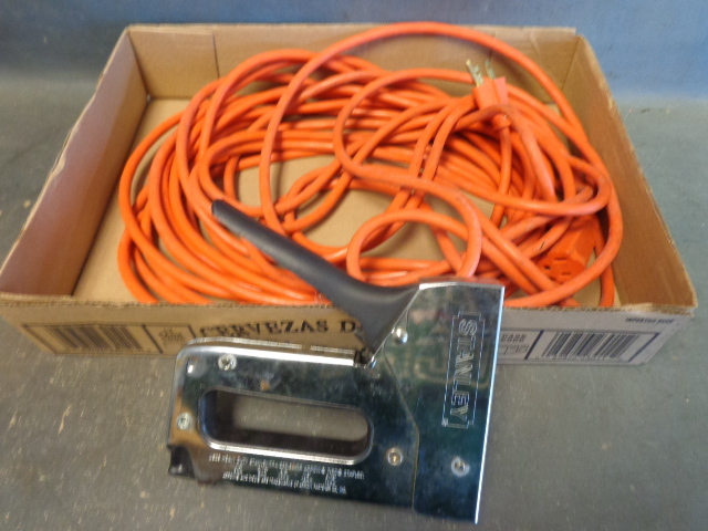 Extension cord and Stapler