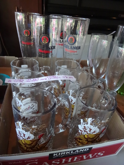 lot 40 image: Paulaner munchen beer glass steins....