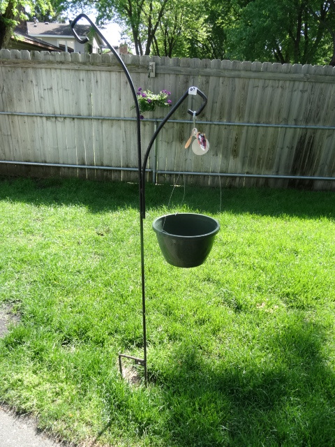 lot 69 image: Double sheperds hook plant holder...
