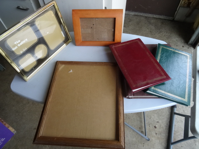 lot 178 image: Misc picture frames and photo album...