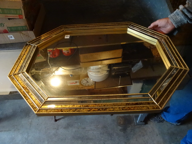 lot 193 image: 8 sided wall mirror. 33 x 25...