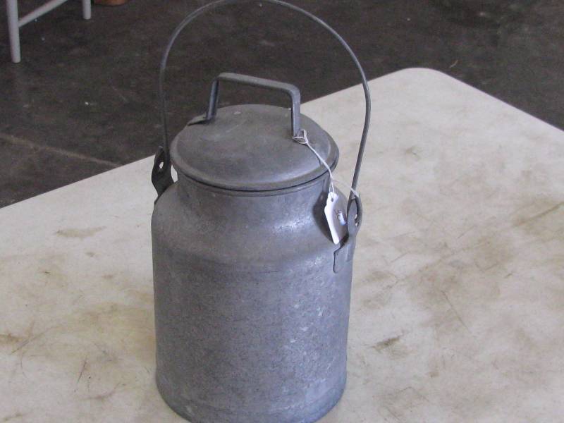 lot 30 image: Galvanized Cream Can 1gl