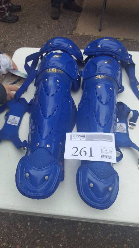lot 261 image: New All Star Catcher Leg Guards