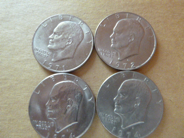 4 Eisenhower Dollars