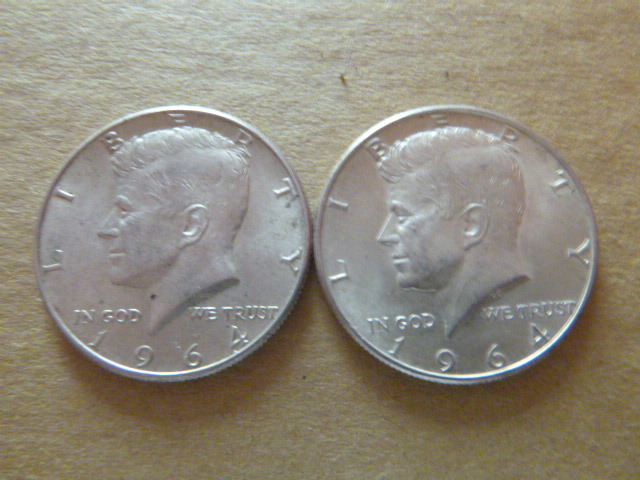 2 Kennedy Silver Half Dollars