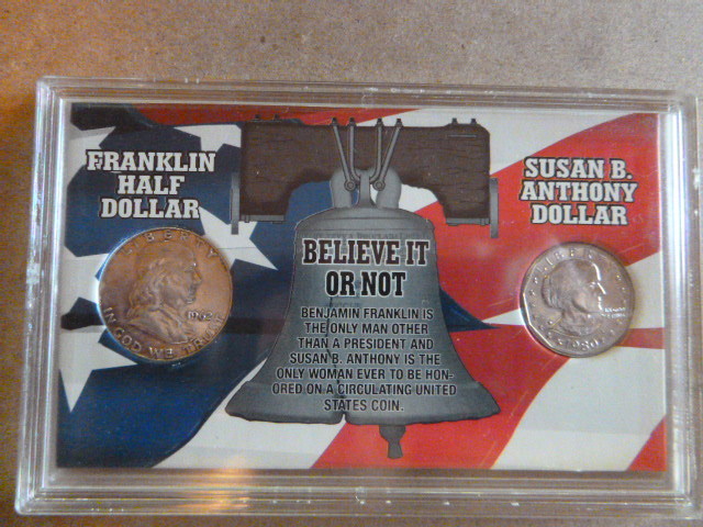 Franklin Half Dollar and Susan B. Anthony Dollar