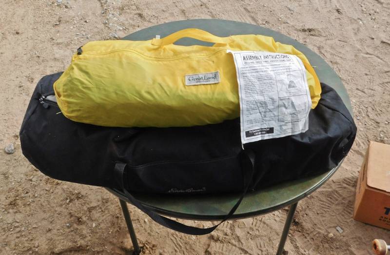 two tents and 2 cots
