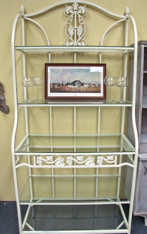 Antique White Bakers Rack