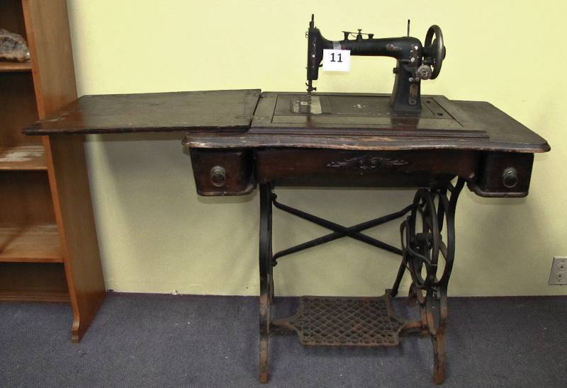 Vintage treadle sewing machine