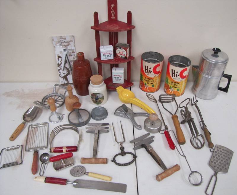 vintage kitchen accessories lot
