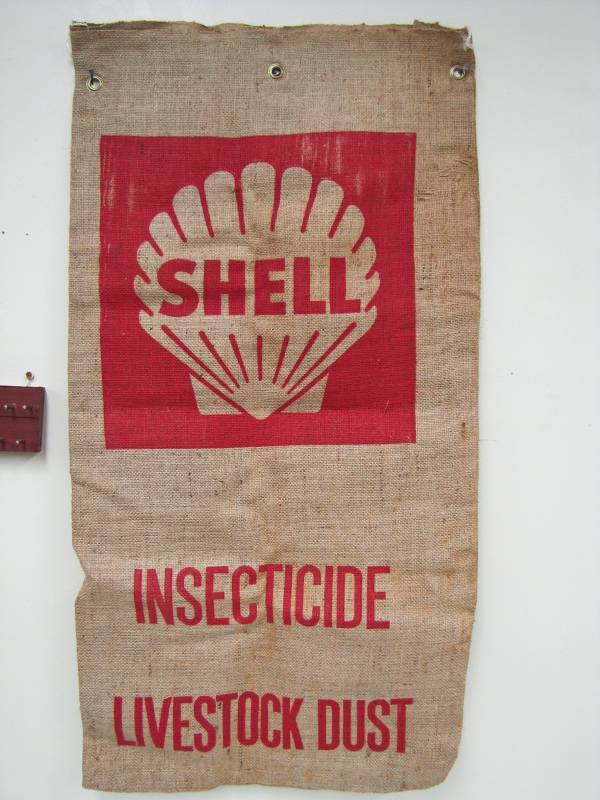 vintage Shell burlap sack