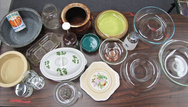 vintage kitchen serving items