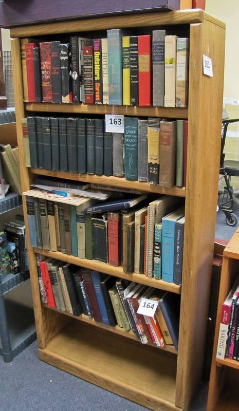 oak wooden bookshelf