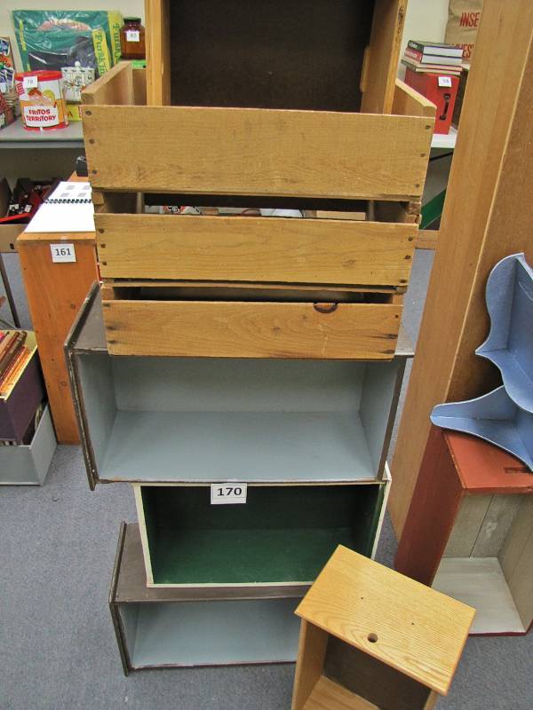 wooden boxes drawers