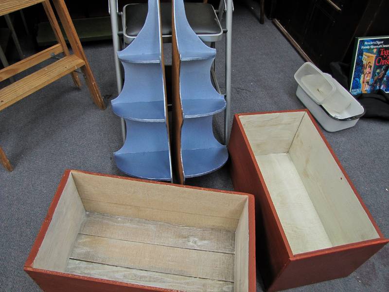 wooden boxes