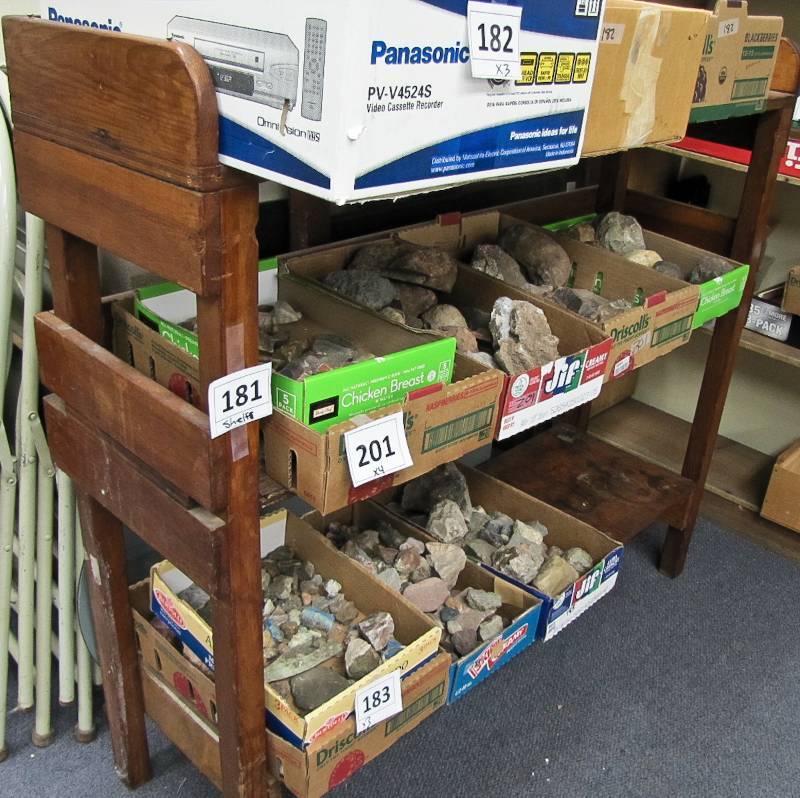 wooden shelf unit