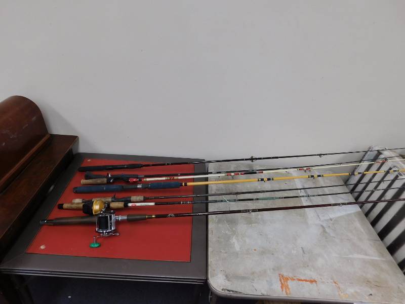 two nice rod and reels and 4 rods