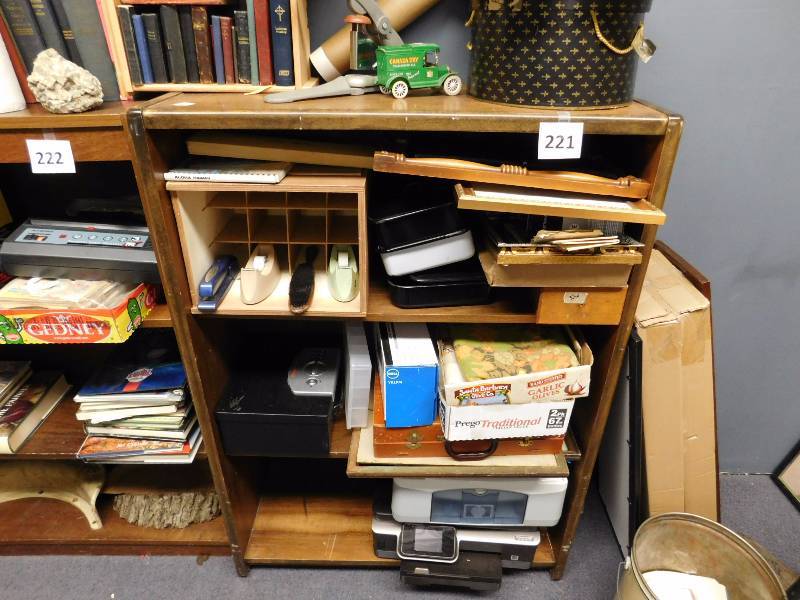 wooden office style shelving