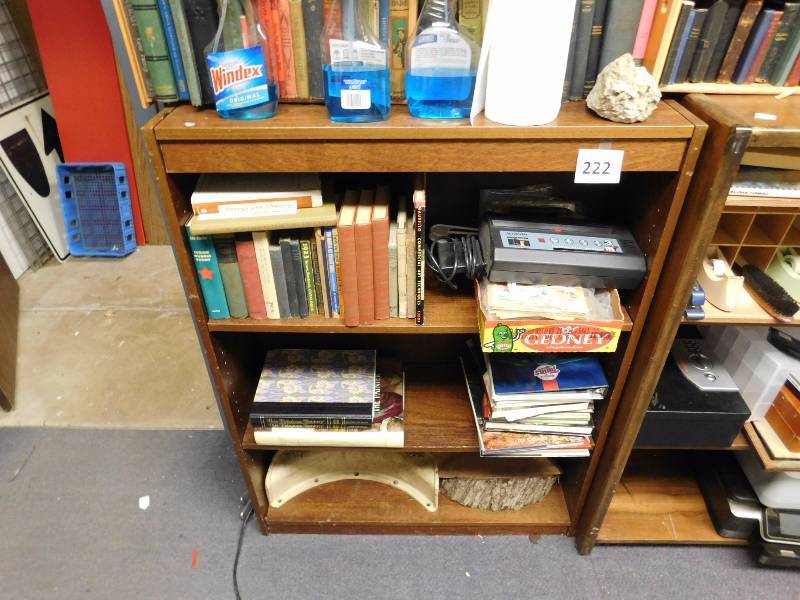 wooden office style shelving
