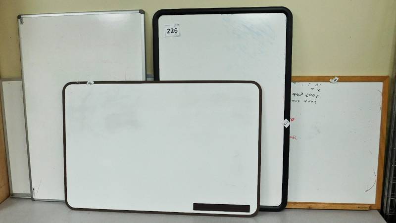 5 dry erase boards