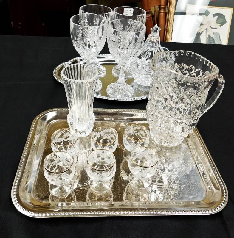 silverplate and crystal