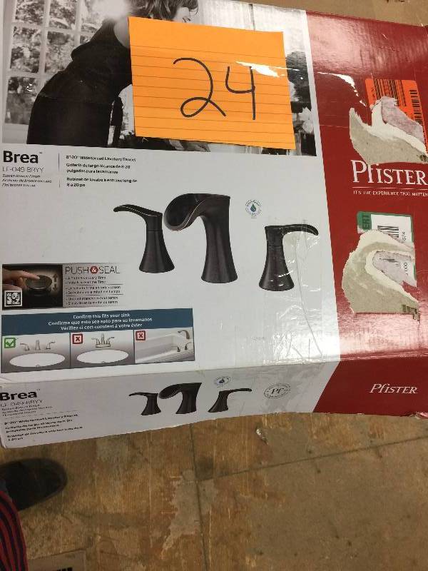 lot 24 image: Pfister Brea 8 in. Widespread 2-Handle Waterfall Bathroom Faucet in Tuscan Bronze