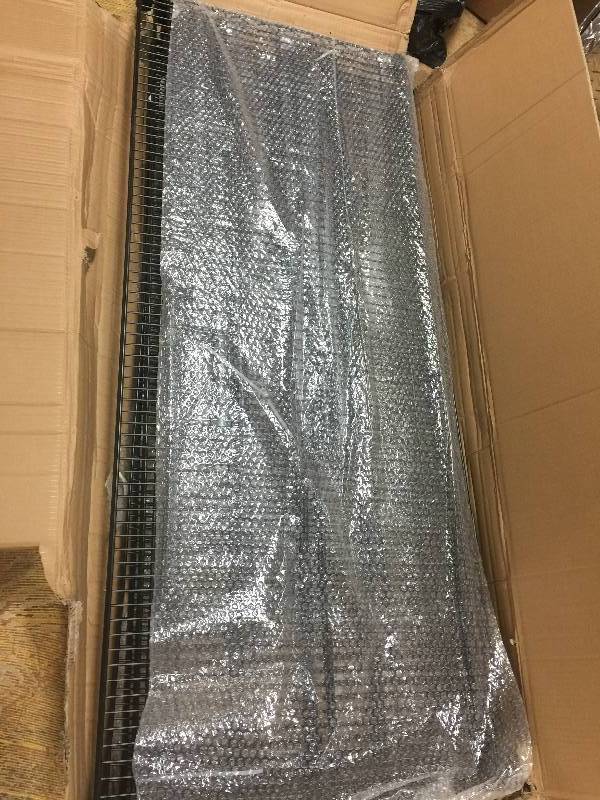 lot 17 image: Excel 60 in. W x 72 in. H x 24 in. D All Purpose Heavy Duty 4-Tier Wire Shelving, Black open box never used