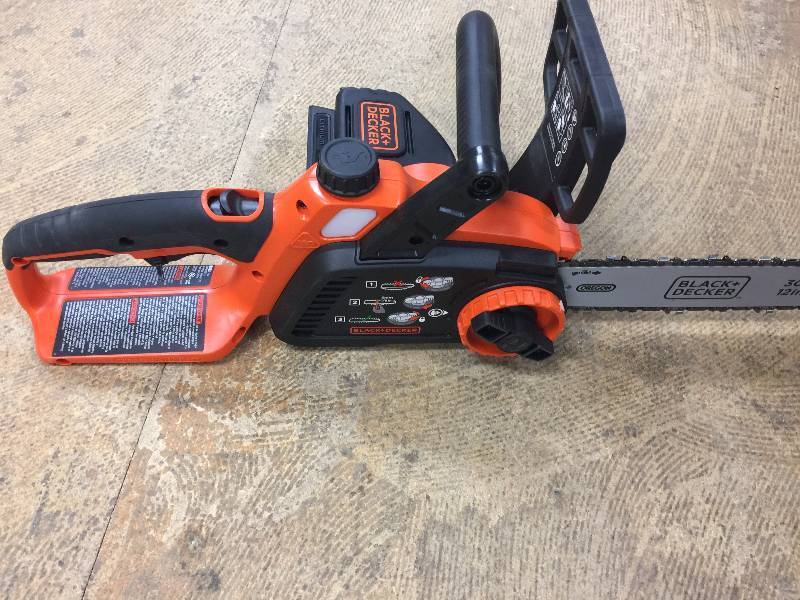 lot 21 image: BLACKDECKER LCS1240 40V MAX Lithium Ion Chainsaw, 12 Tool Only