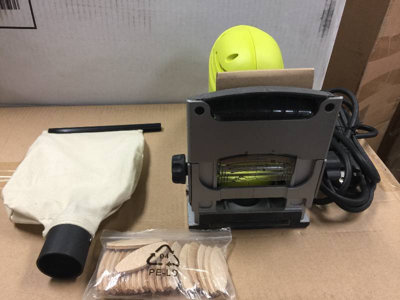 lot 35 image: Ryobi 6-Amp Biscuit Joiner Kit open box never used