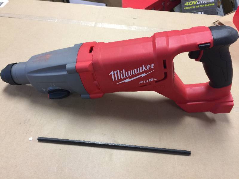 lot 57 image: Milwaukee M18 FUEL 18-Volt Lithium-Ion 1 in. Brushless Cordless SDS-Plus D-Handle Rotary Hammer Bare Tool Model#  2713-20 in like New working conditions