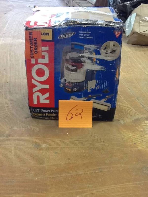 lot 62 image: Ryobi Duet Power Paint Tool System open box never used