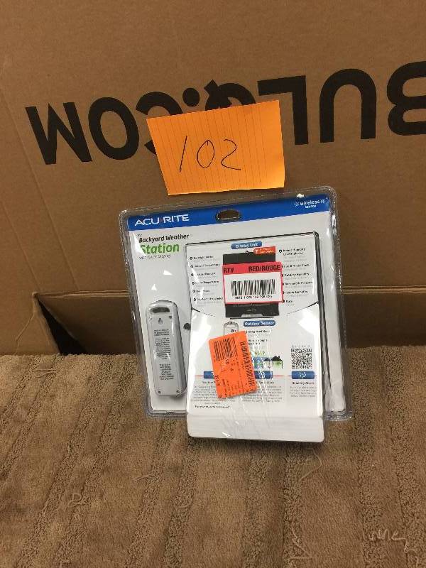 lot 102 image: AcuRite Wireless Weather Forecaster with Color LCD never used