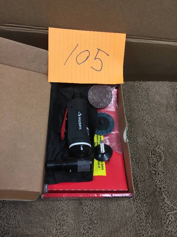 lot 105 image: Husky 14 in. Angle Die Grinder Kit