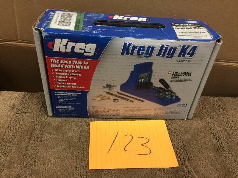 lot 123 image: Kreg K4 Pocket-Hole System Model#  K4H  New