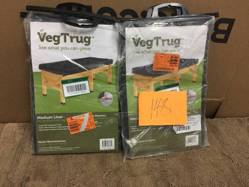 lot 148 image: Set of two 72 in. VegTrug Medium Replacement Liner New
