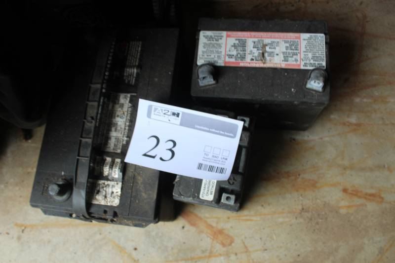 lot 23 image: Lot of (3) Automotive Batteries