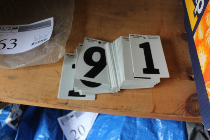 lot 63 image: Reflective Number Set