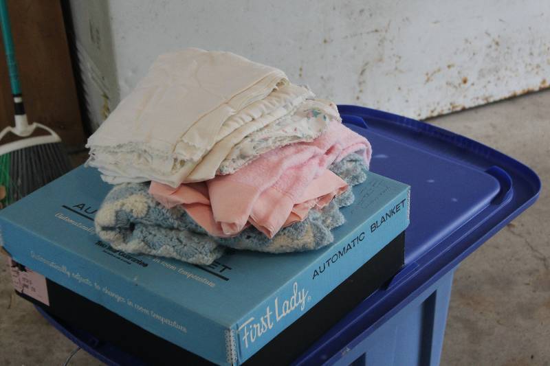 lot 102 image: Electric Blanket, Cloth Diapers