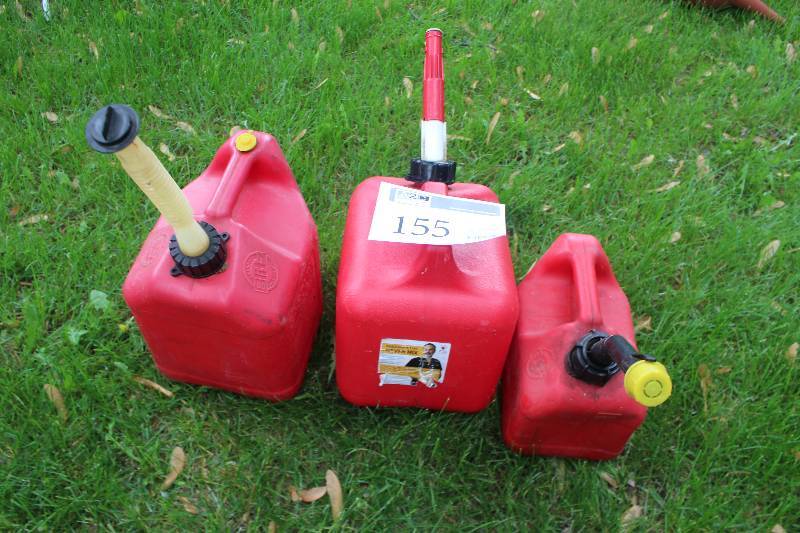 lot 155 image: Lot of (3) Plastic Gasoline Cans