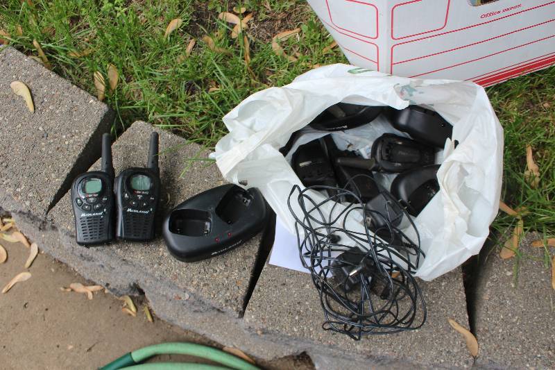 lot 135 image: Motorola Midland XtraTalk 2-Way Radio Set w Charger Base, Cables