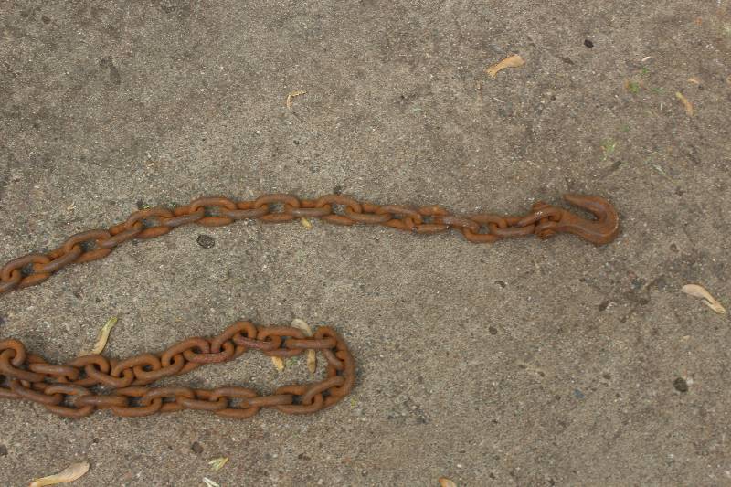 lot 169 image: 20ft. Chain w 2 Hooks