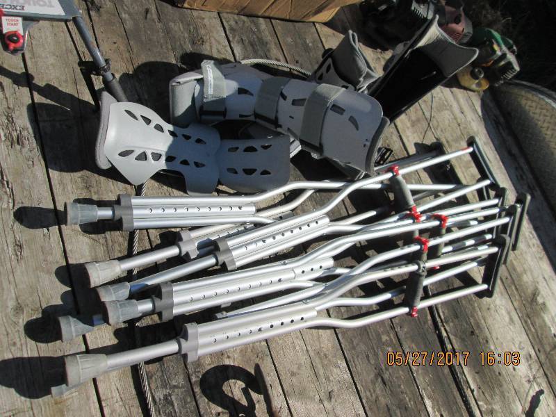 Lot of crutches and braces...