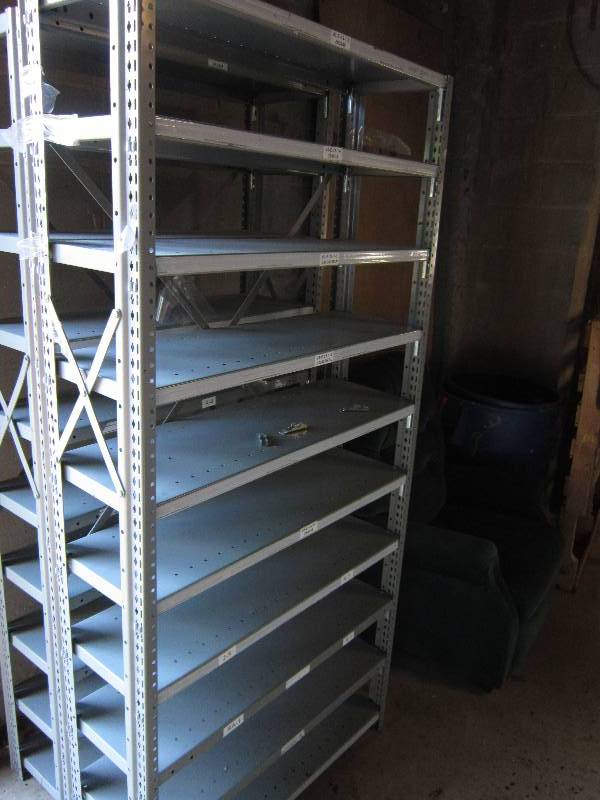 Metal shelf, 3 wide 74 tall...