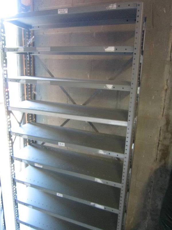 Metal shelf, 3 wide 74 tall...
