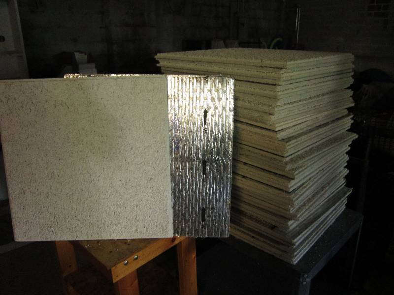 40 foil backed ceiling tiles, 2 x 2...