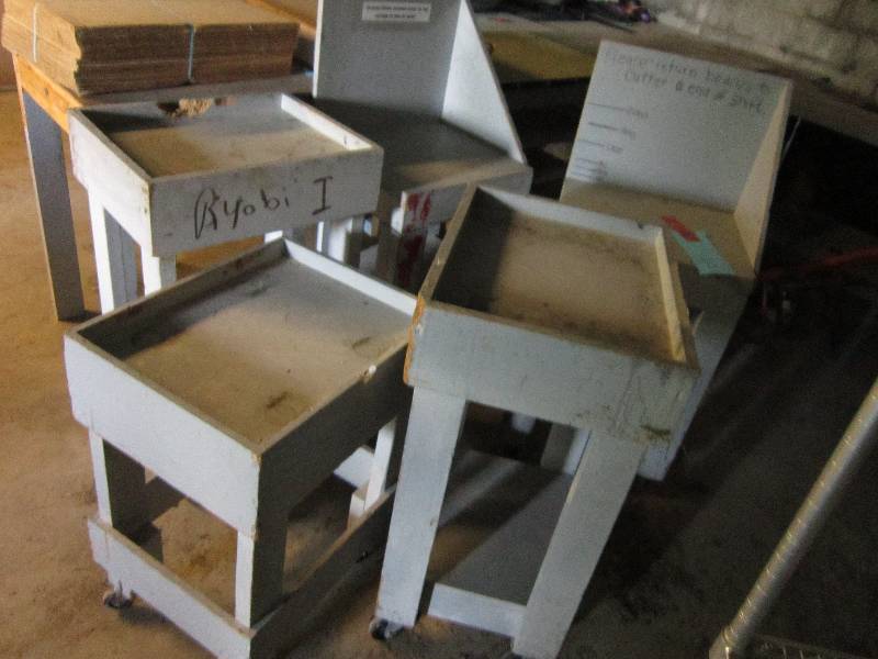 5 Small work tables on wheels...