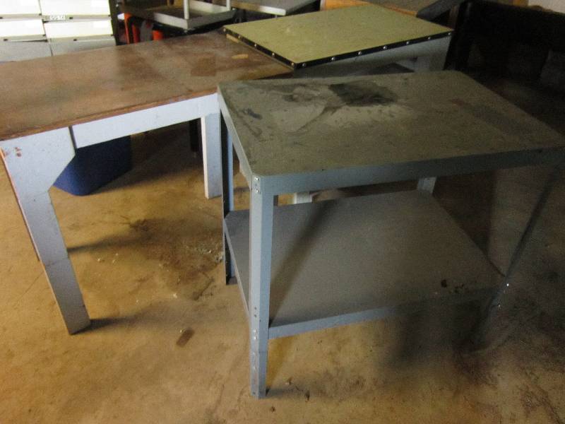 Lot of 3 shop tables...