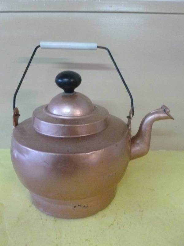 lot 221 image: Vintage Copper Tea Pot