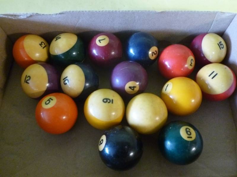 lot 272 image: Vintage Pool Balls